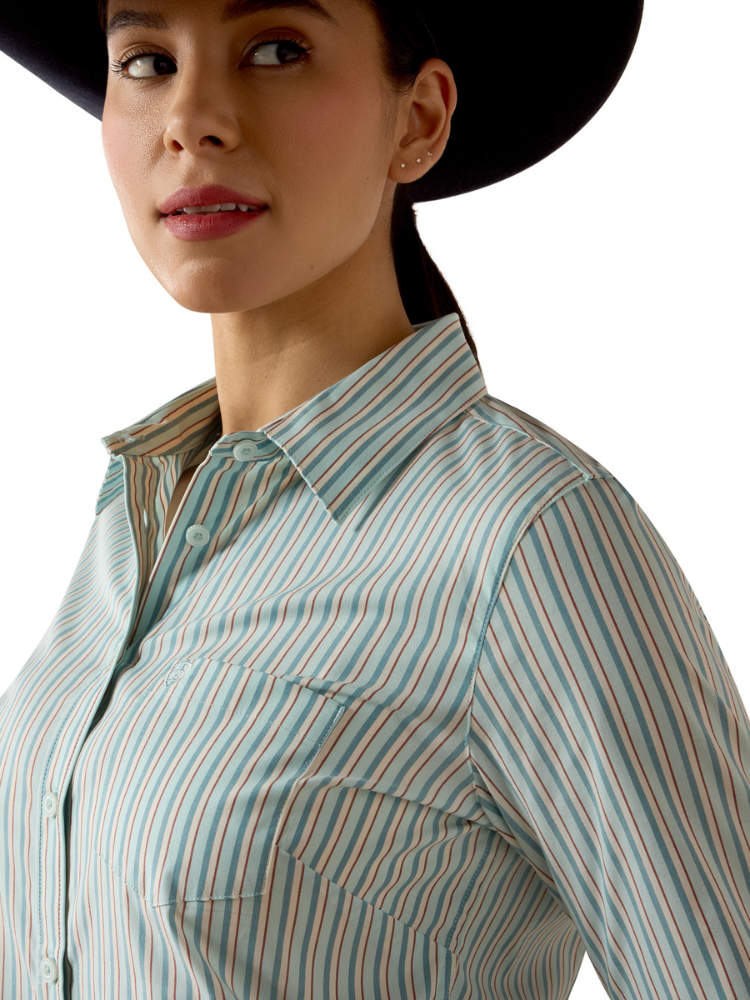 Chemise Western Team Kirby Saltwater Henna Stripe - Femme
