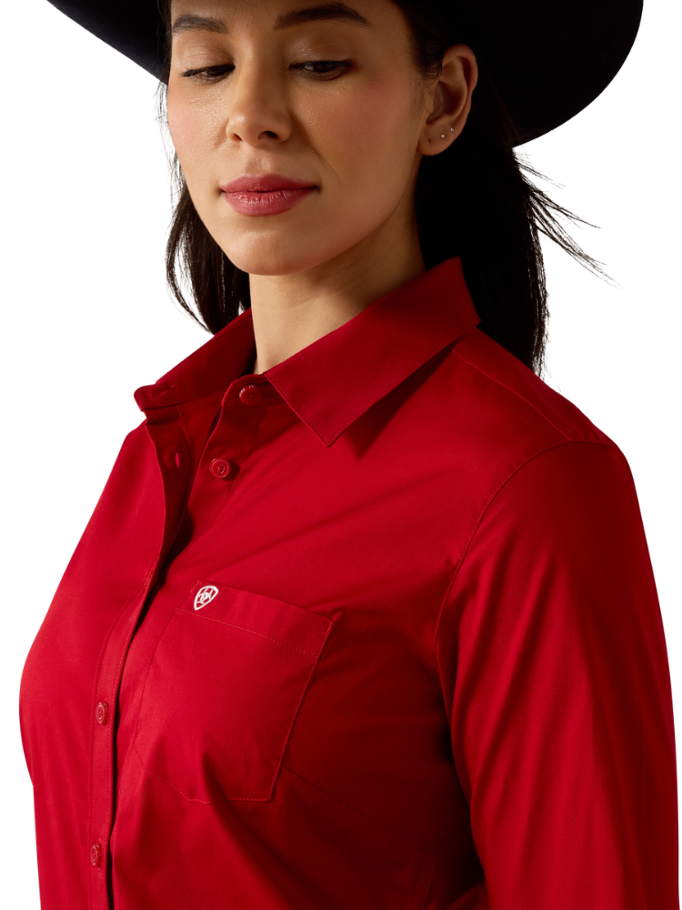 Chemise western Team Kirby rouge - Femme