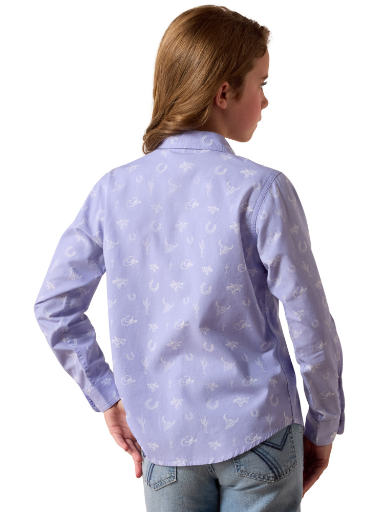 Girl's Patterned Western Shirt