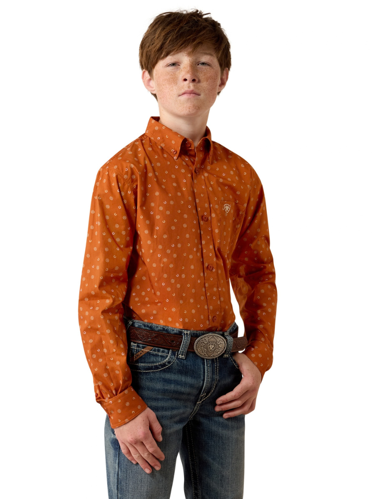 Chemise Western Ludwig Classic Fit Bombay Brown - Garçon