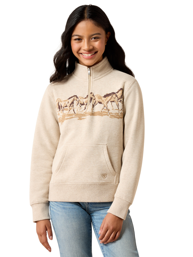 Chandail 1/4 zip Running Wild - Fille