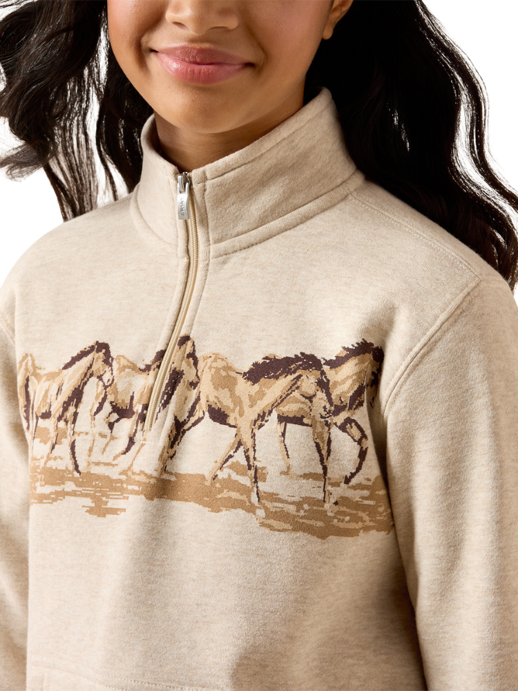 Chandail 1/4 zip Running Wild - Fille