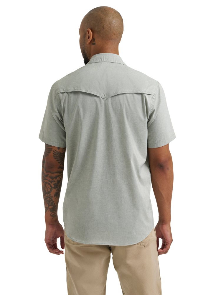 Chemise Western à manches courtes Drover Utility Iceberg Green - Homme
