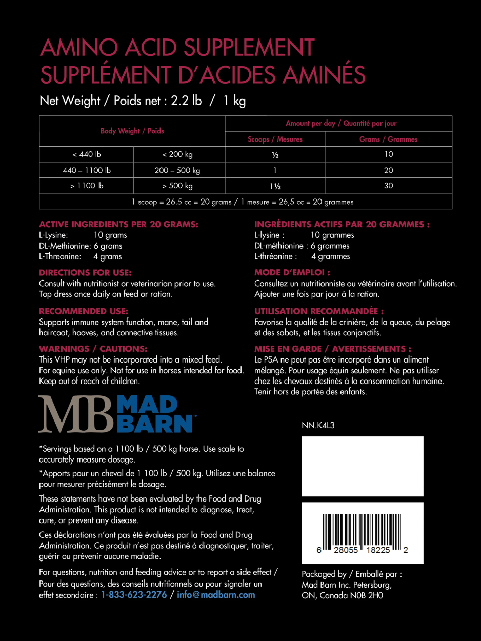 Supplément Amino acide Three Amigos