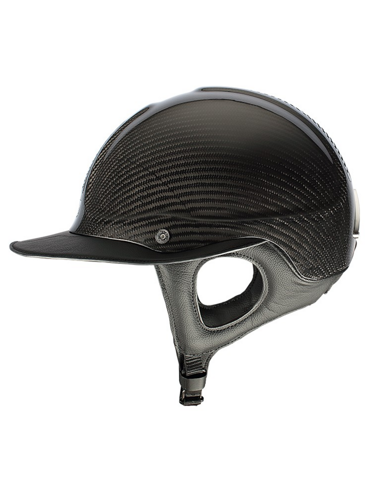 Bombe Classique Précision Carbone Éclipse – Visière large, finition carbone & chrome