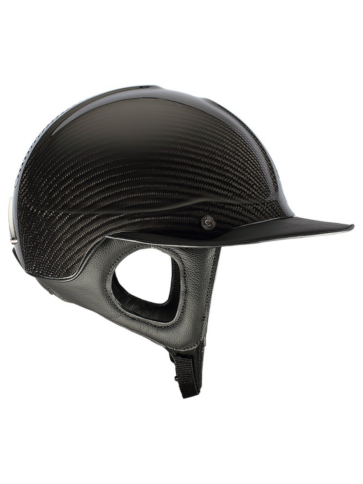 Bombe Classique Précision Carbone Éclipse – Visière large, finition carbone & chrome