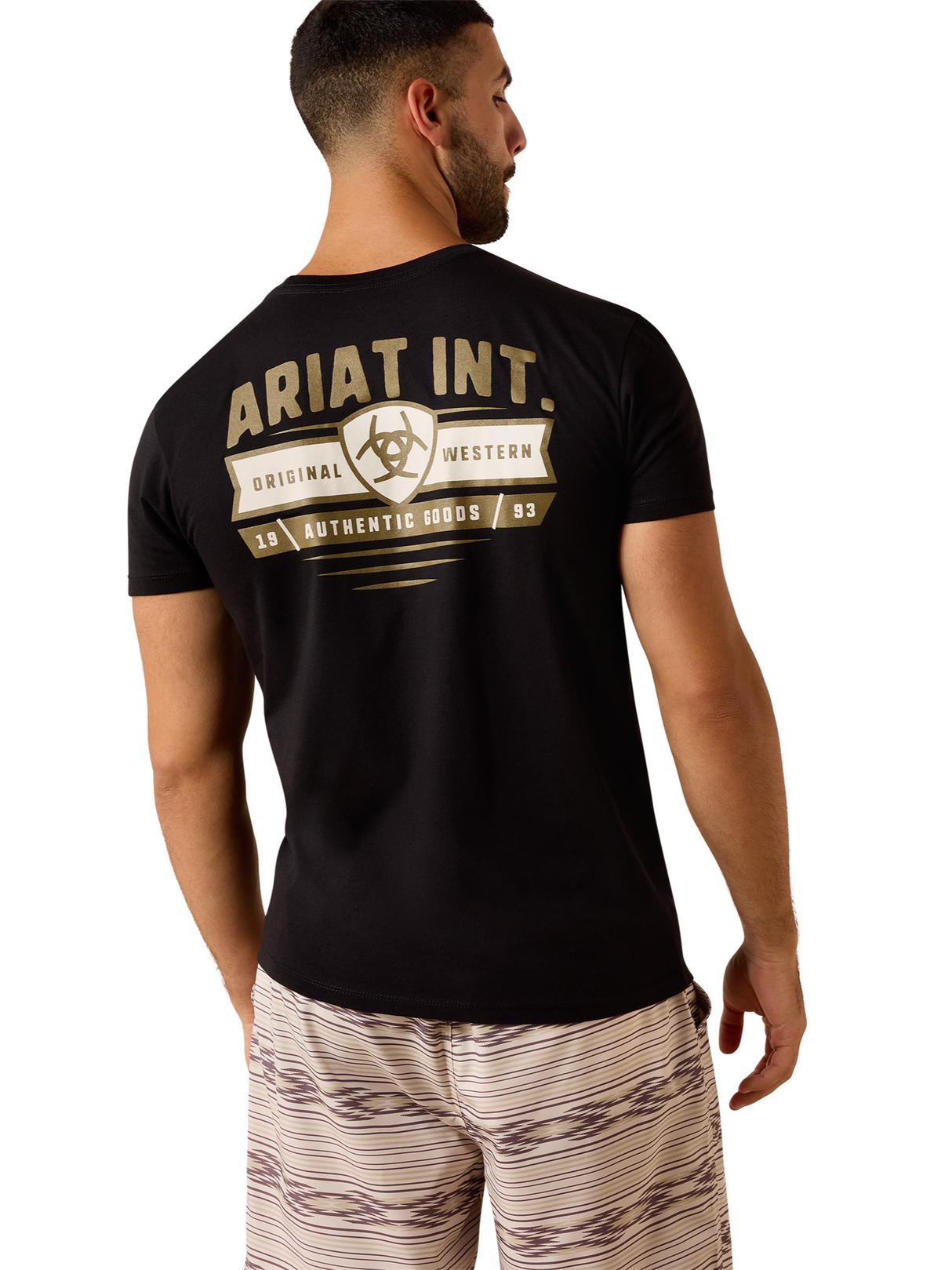 T-Shirt Banner Badge Noir - Homme