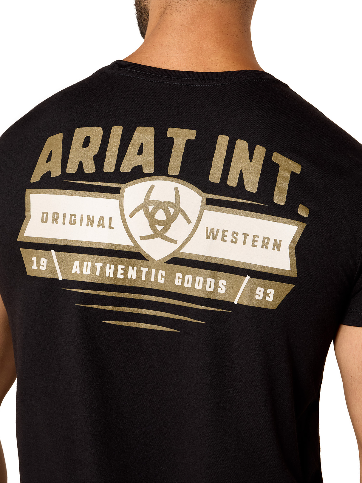 T-Shirt Banner Badge Noir - Homme