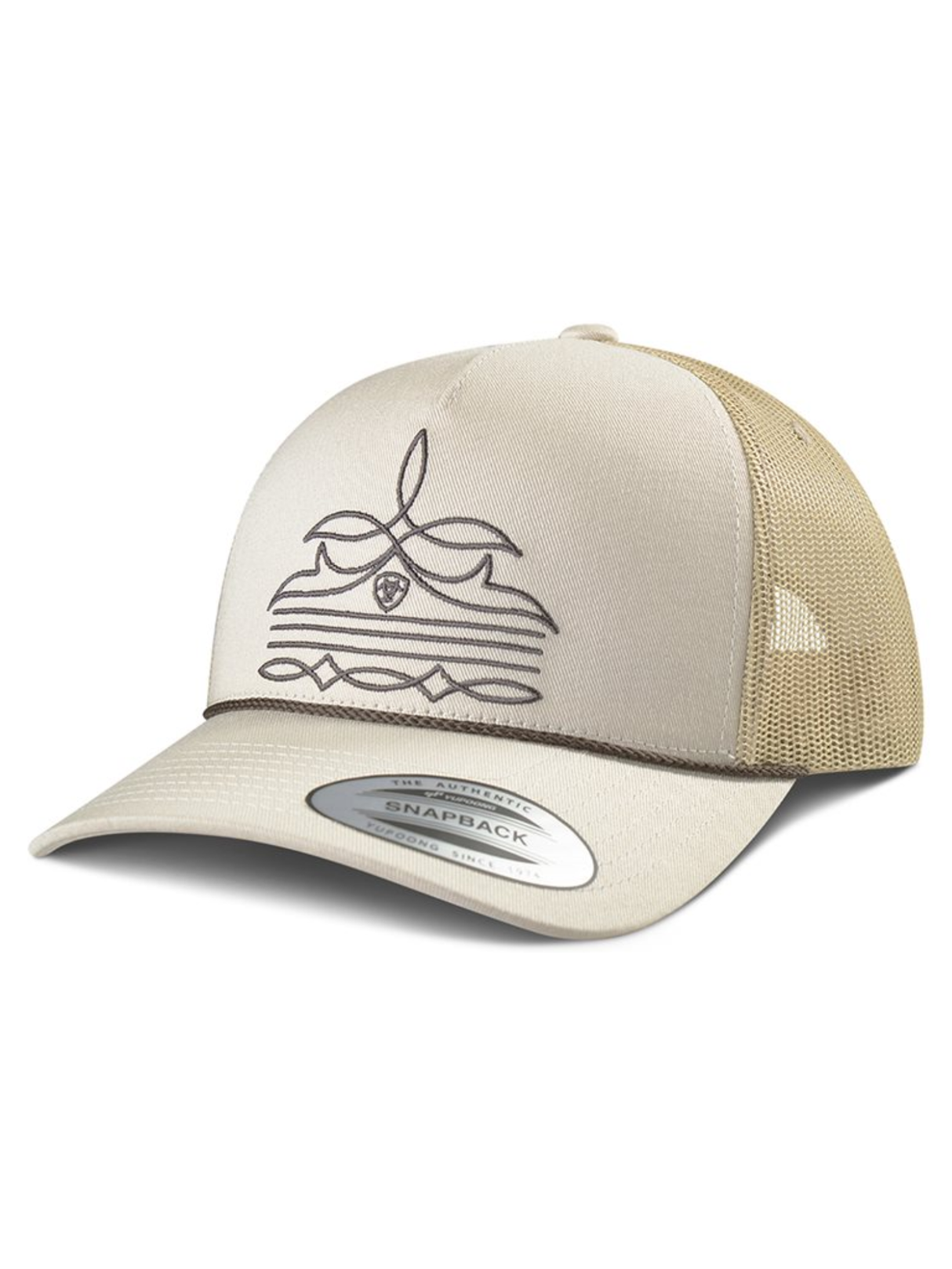 Toe Bug Stitch Brim Rope Tan Cap