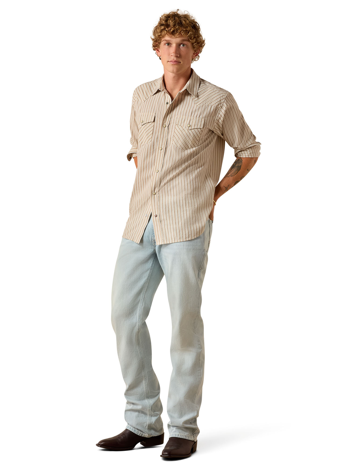 Chemise Retro Hesper Sandshell Stripe - Homme