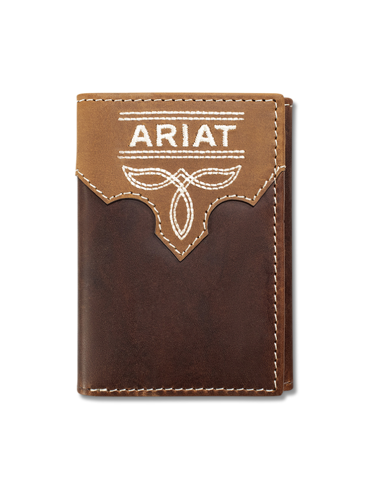 Portefeuille Trifold Boot Stitch Overlay