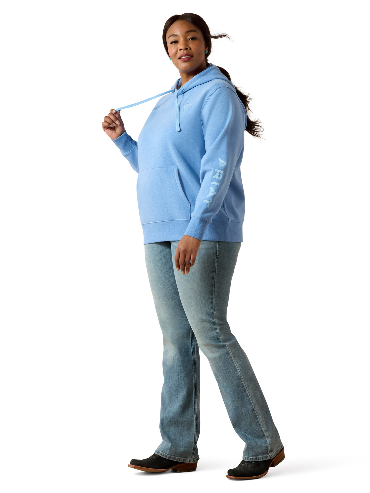 Hoodie 2.0 Logo Ultramarine Heather - Femme