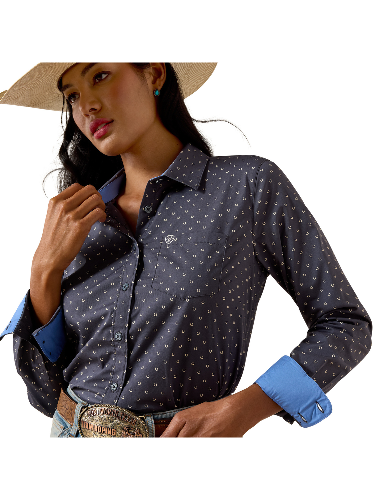 Chemise Kirby Stretch Ombre Blue Horseshoe - Femme