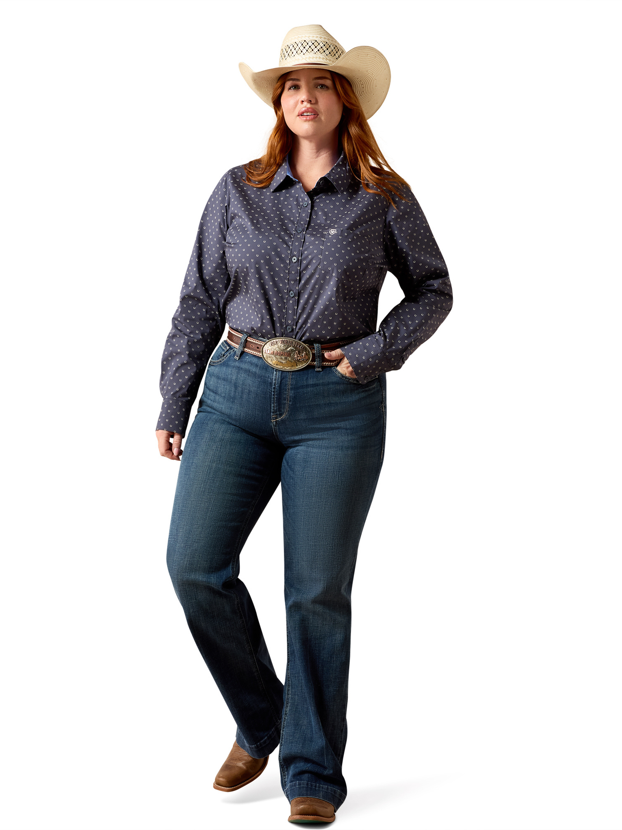 Chemise Kirby Stretch Ombre Blue Horseshoe - Femme