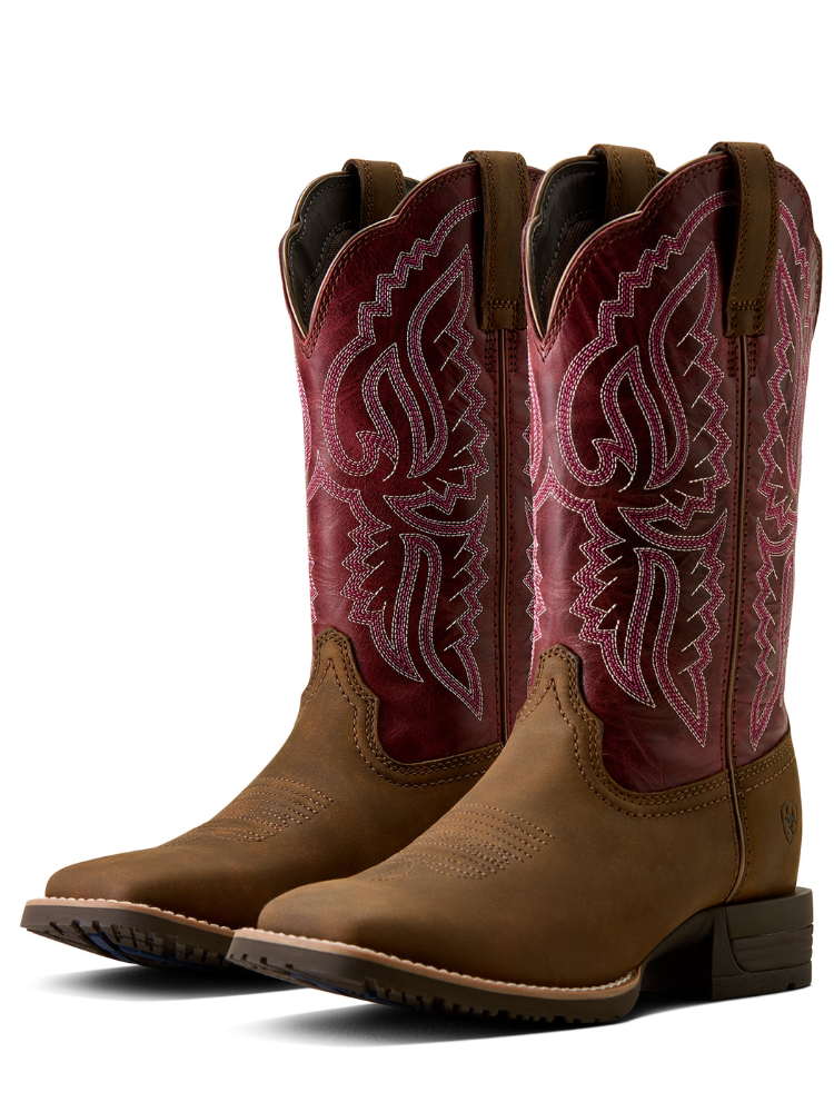 Bottes western Hybrid Ranchwork Backwoods Brown - Femme