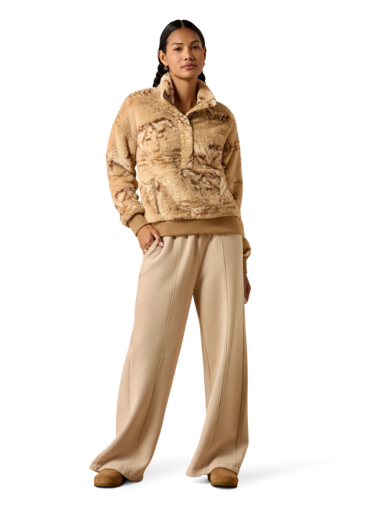 Chandail Berber Wild Horses Print - Femme