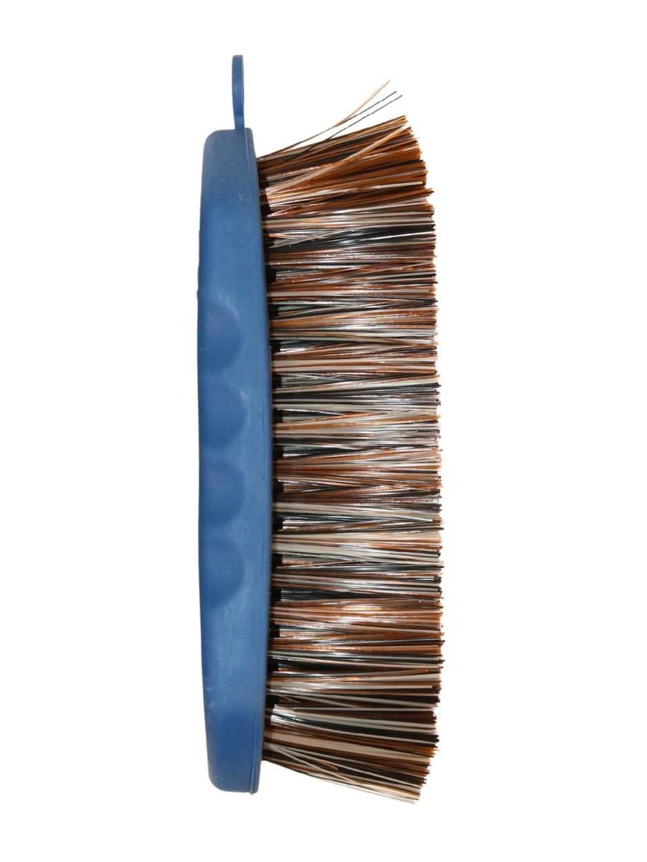 Large, non-slip, hard coconut fiber brush