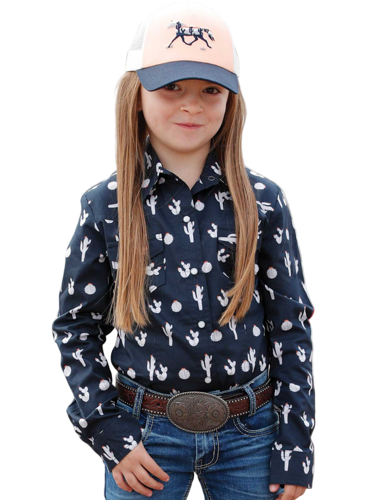 Chemise Western Navy Cactus - Fille