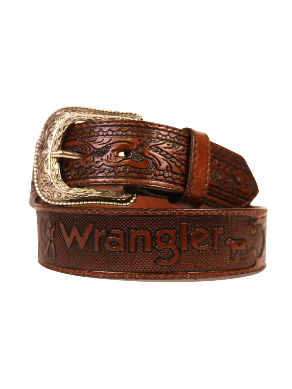 Ceinture Western Lasso Wrangler Brune - Homme