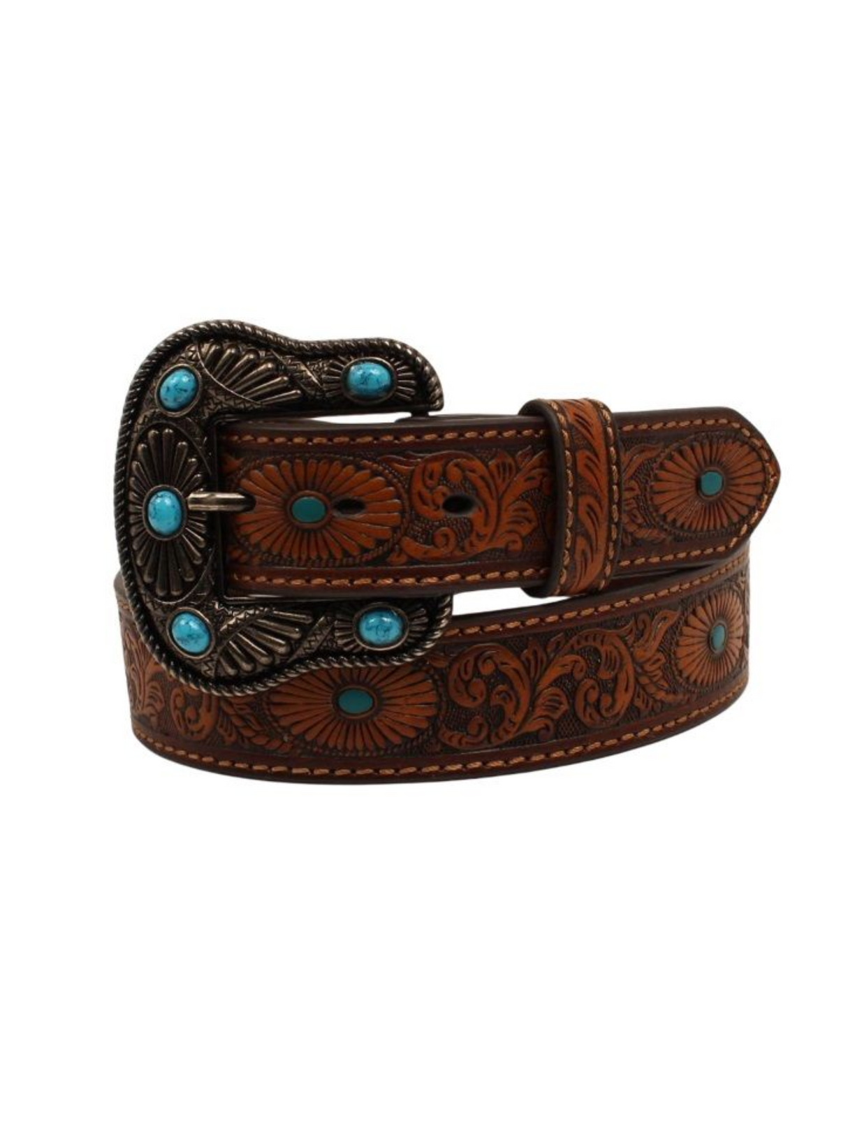Ceinture Florale et Turquoise – Femme