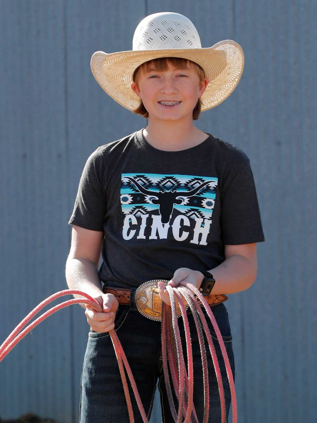 T-Shirt Aztec Longhorn - Enfant
