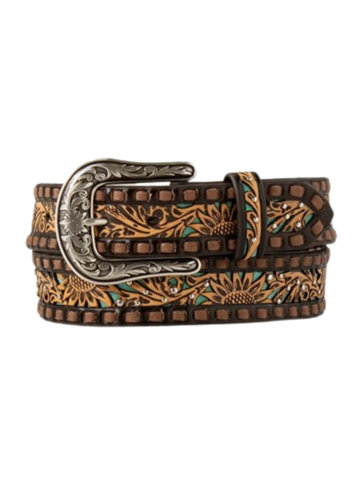 Turquoise Sunflower Filigree Belt - Women