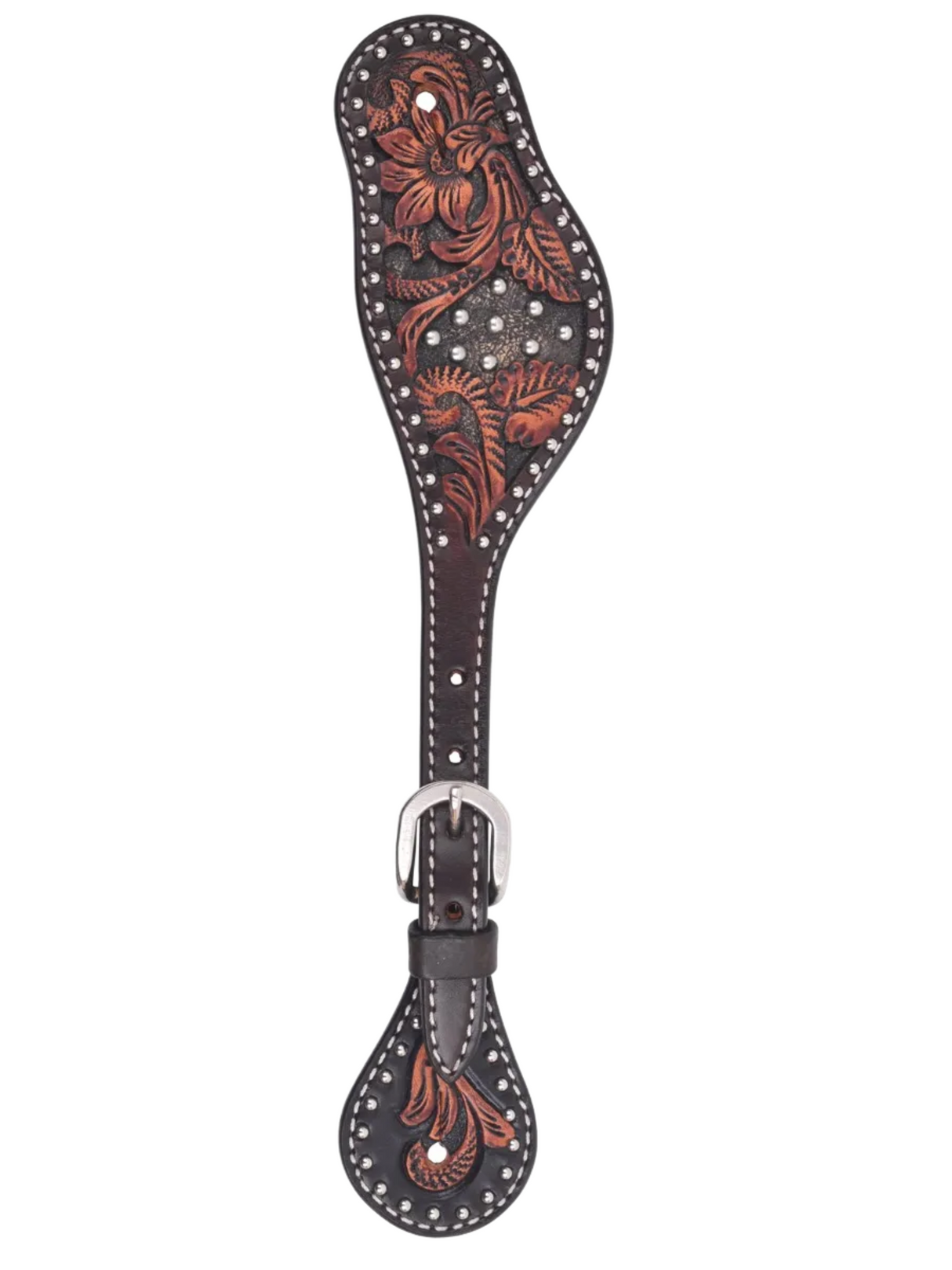 Dark Flash Arizona Flower Western Spur Straps