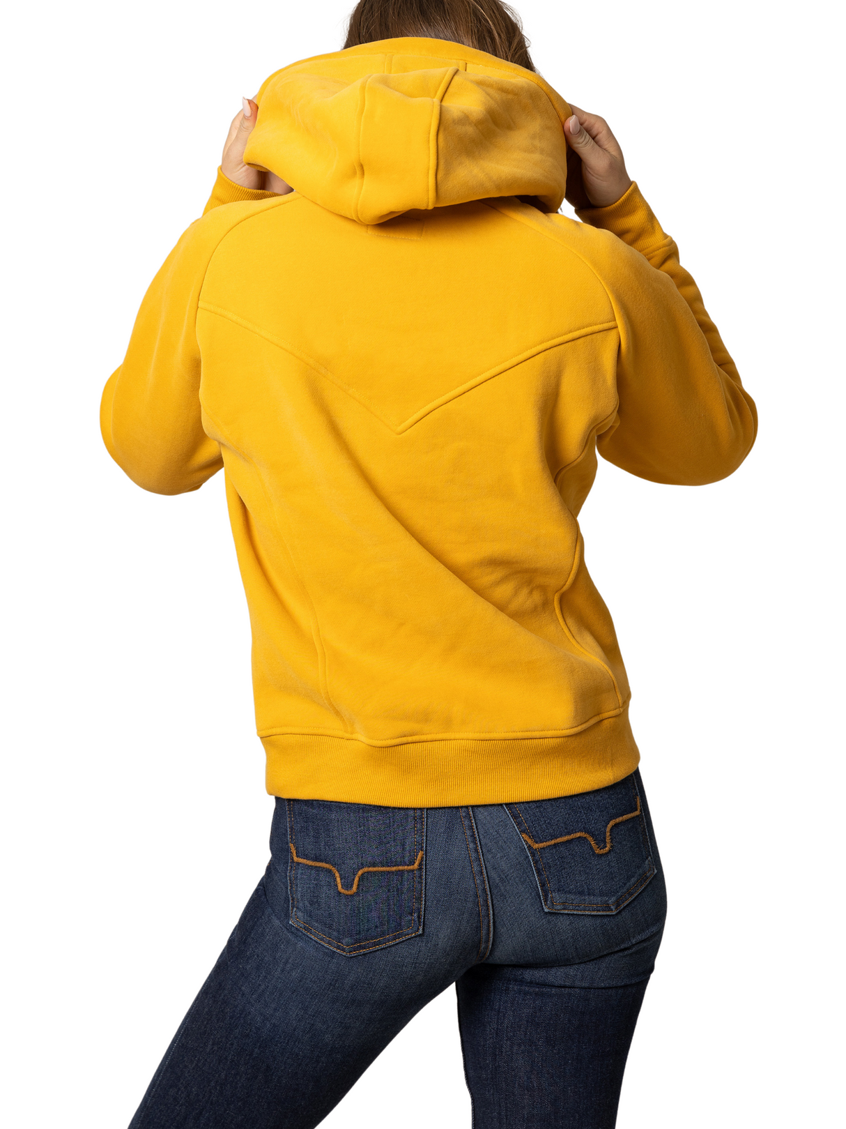 Chandail à capuchon Ella Yellow Ochre - Femme