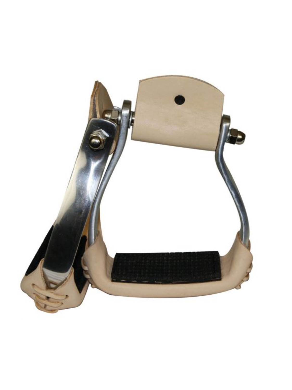 Étriers Western en aluminium léger à angle avec semelle antidérapante