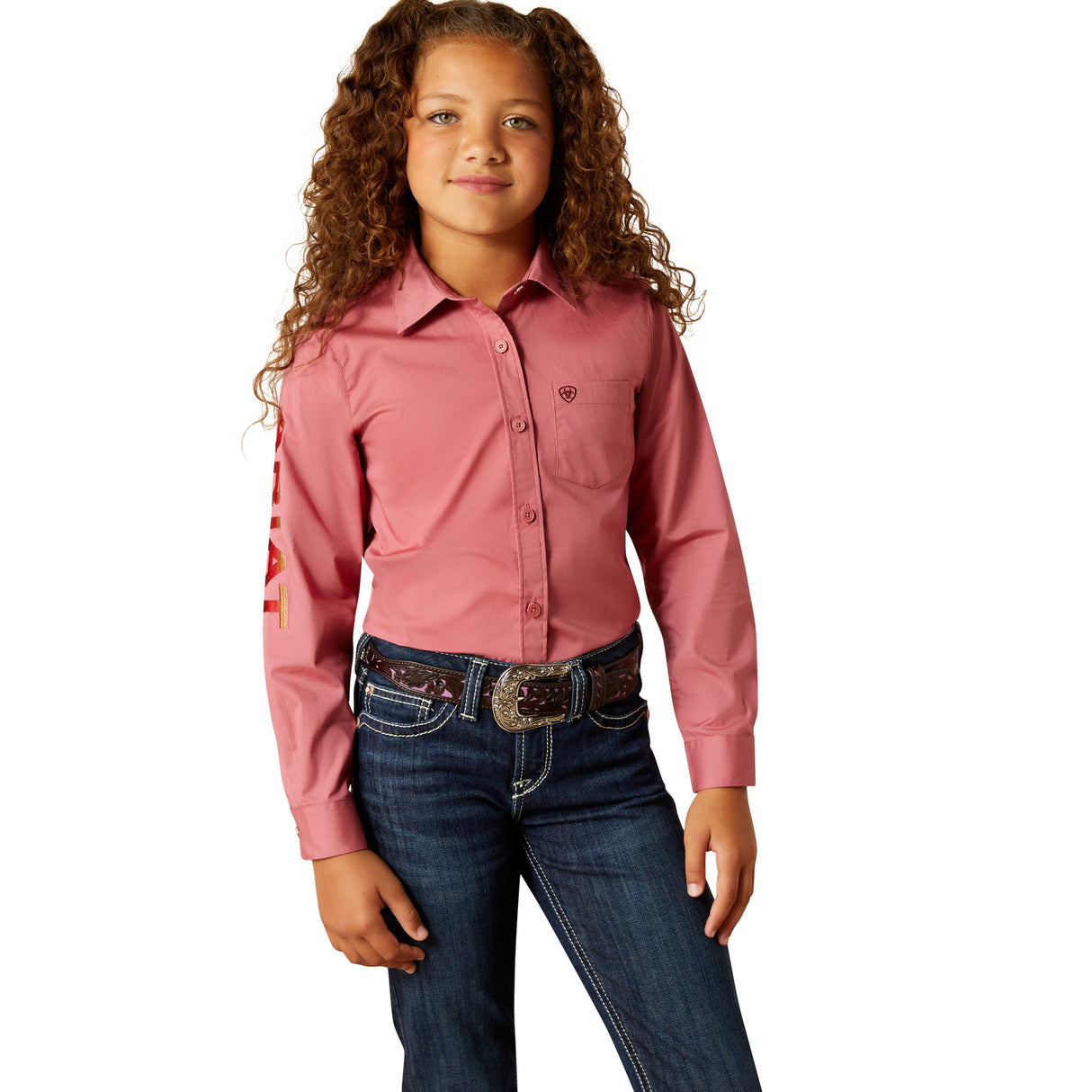 Chemise Western Team Kirby Stretch Mauvewood- Fille