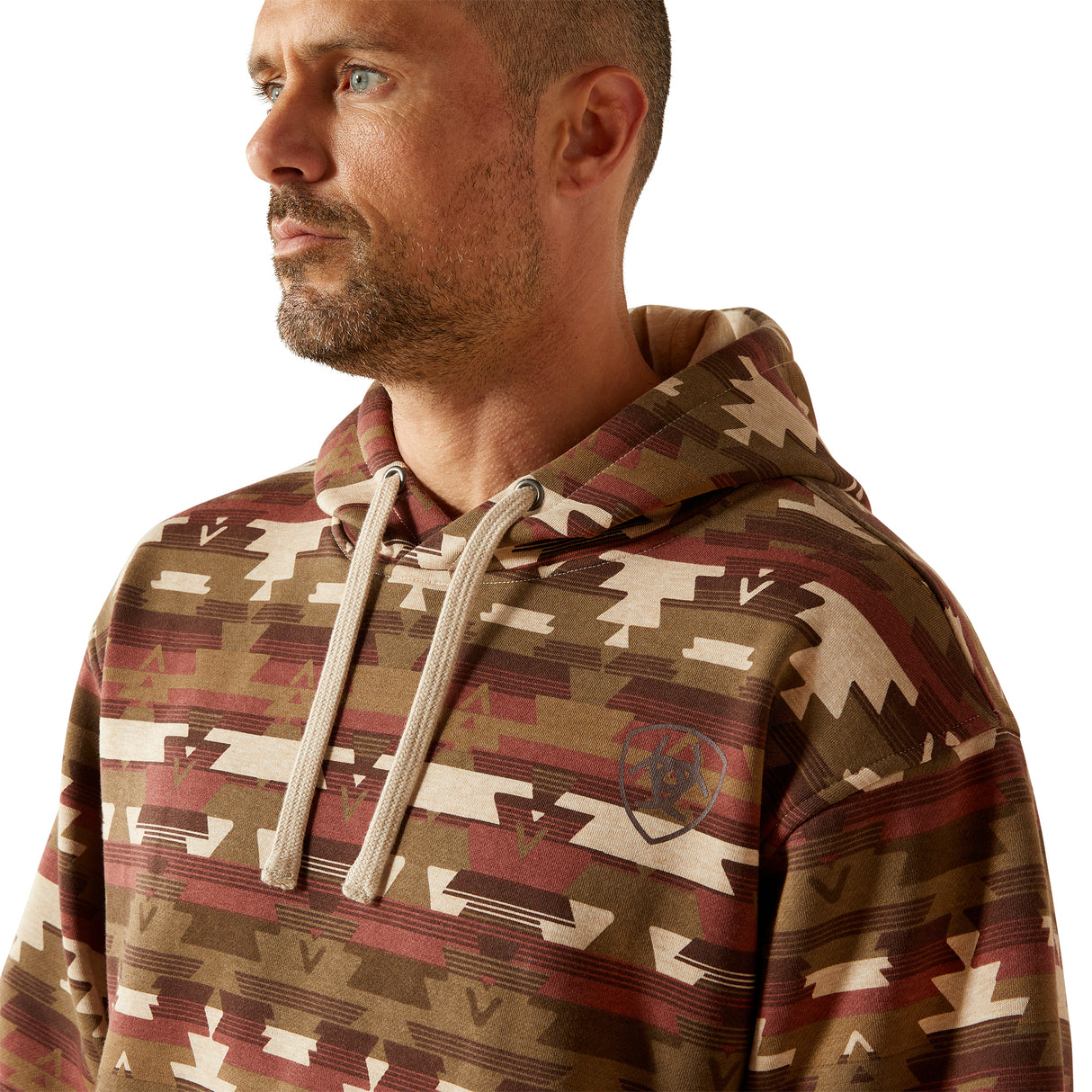 Color Block Southwest Oatmeal Hoodie - Men's