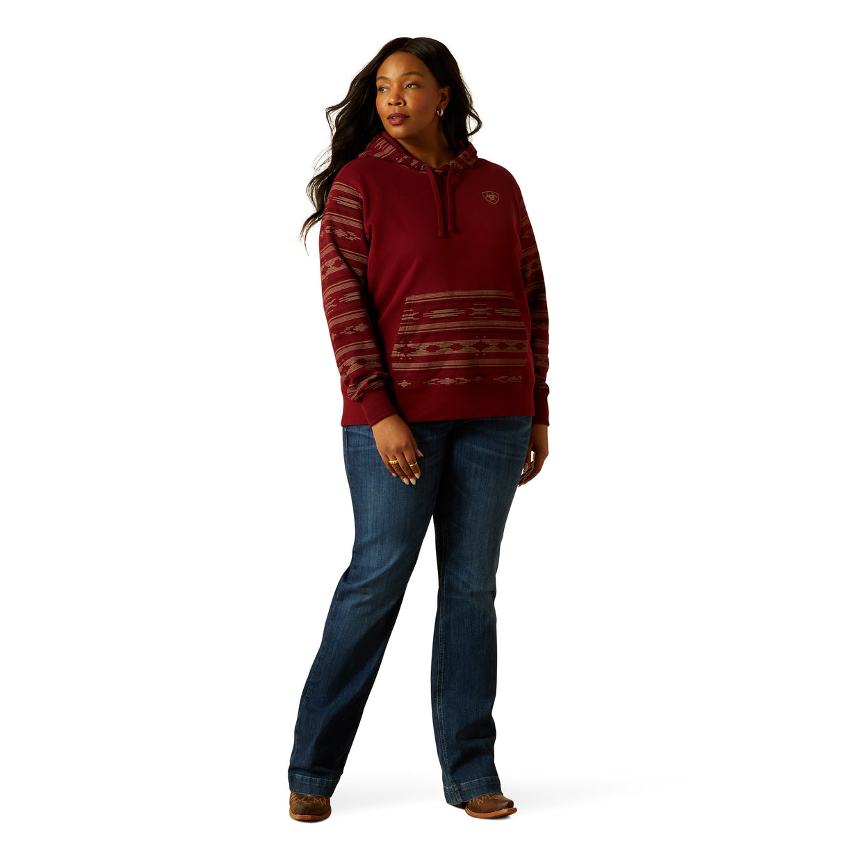 Hoodie Logo 2.0 Montana Print - Femme