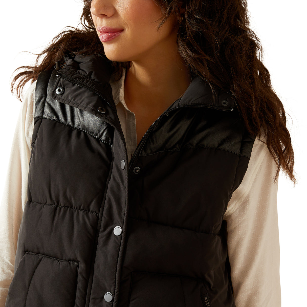 Veste Puffer Sans Manche Frontier Noir - Femme