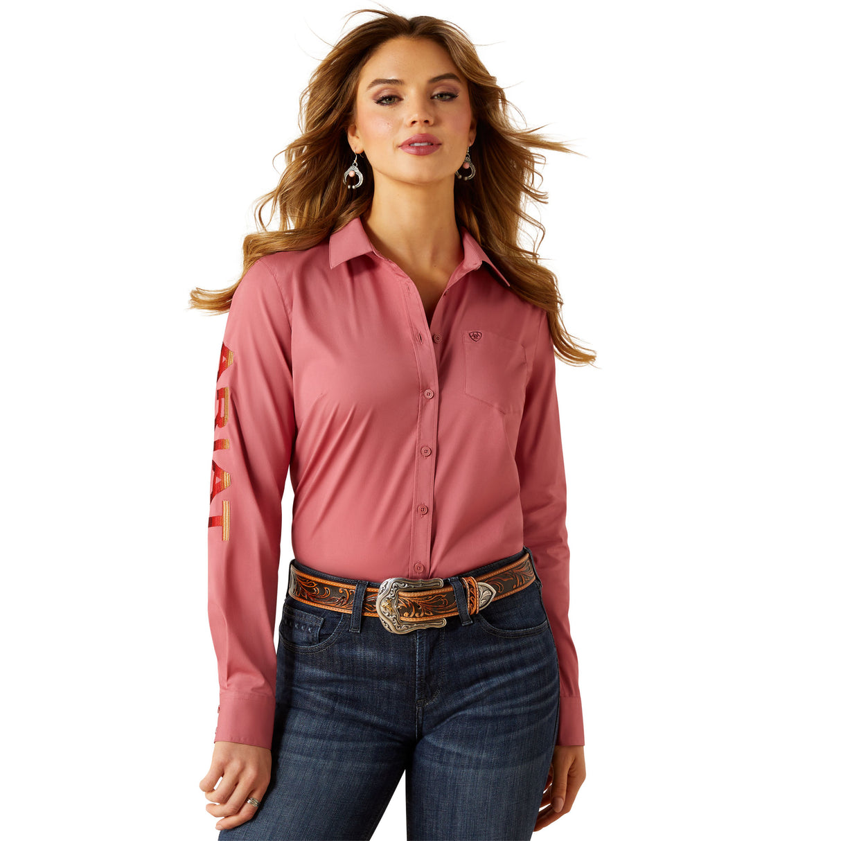 Western Team Kirby Stretch Mauvewood Shirt - Women's