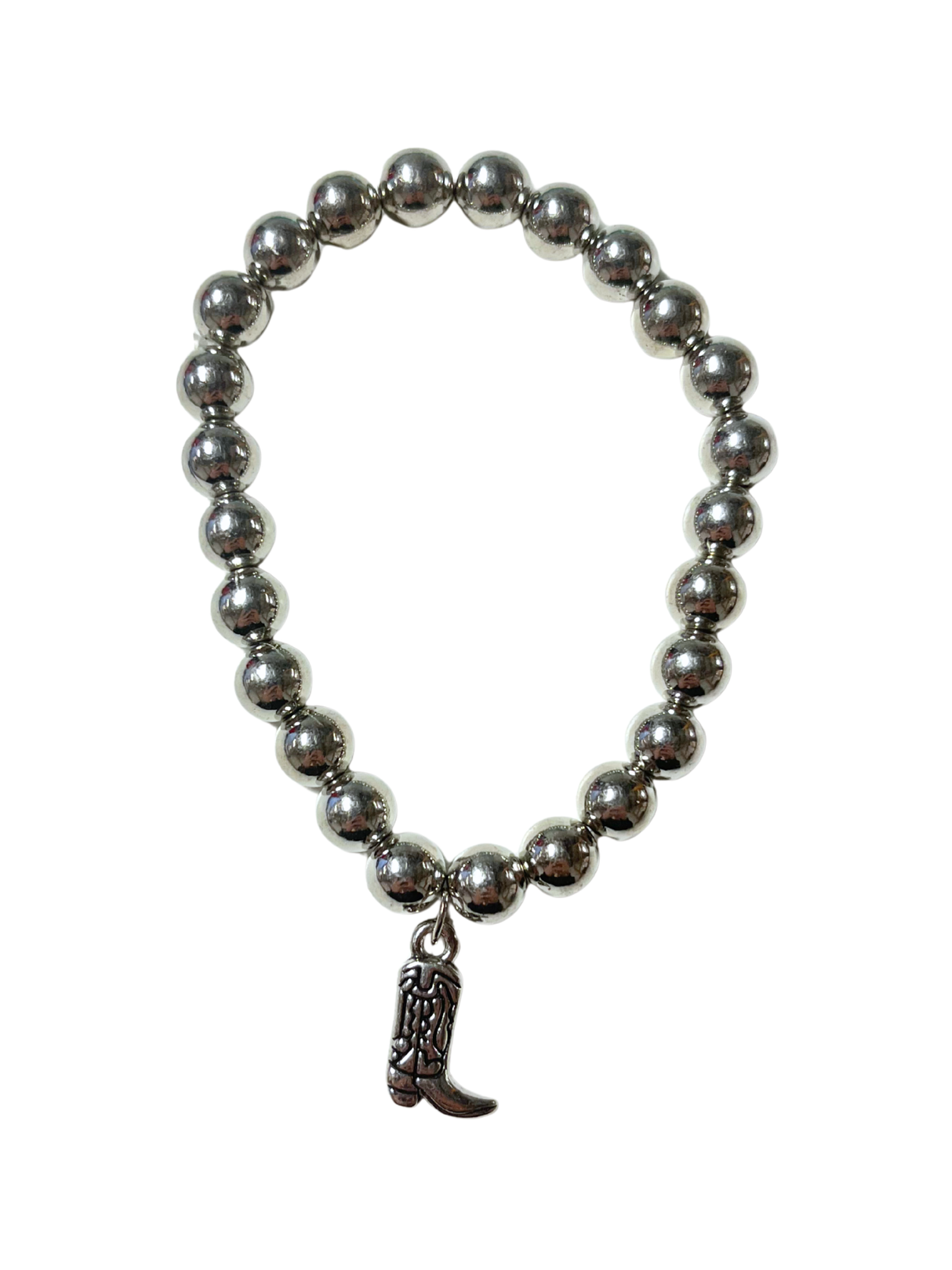 Silver bead bracelet