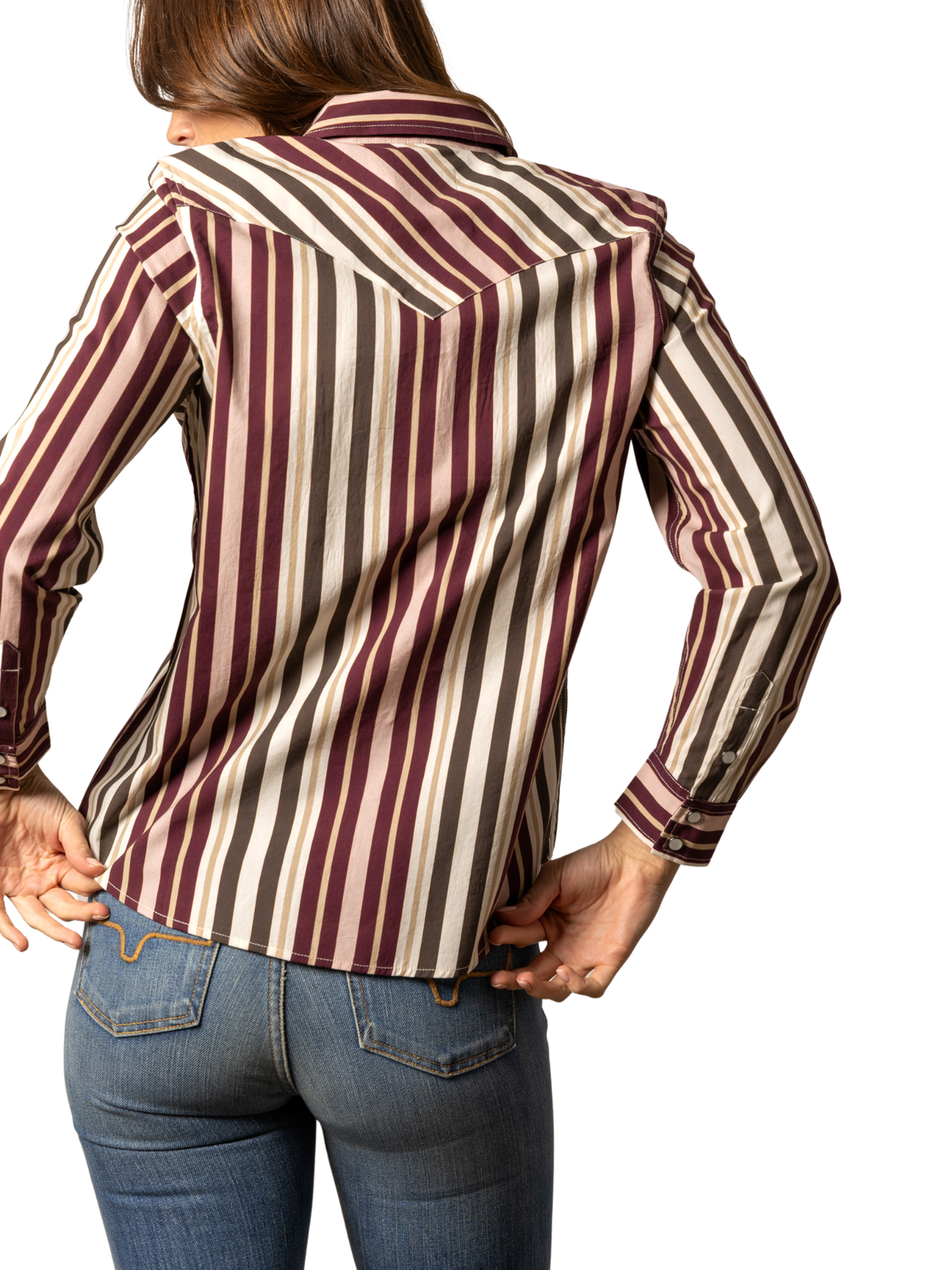 Chemise Rayée Maroon KAI - Femme