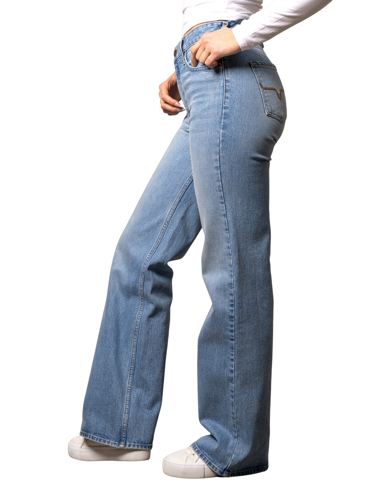 Jeans Western Zoey Light Wash Wide Leg - Femme