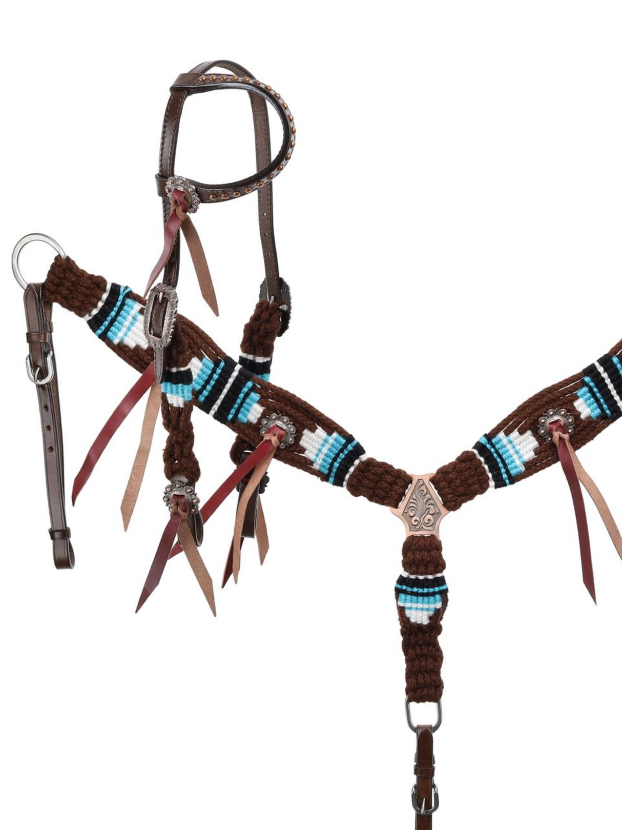 Ensemble de bride et bricole western Teal Hollow Mohair