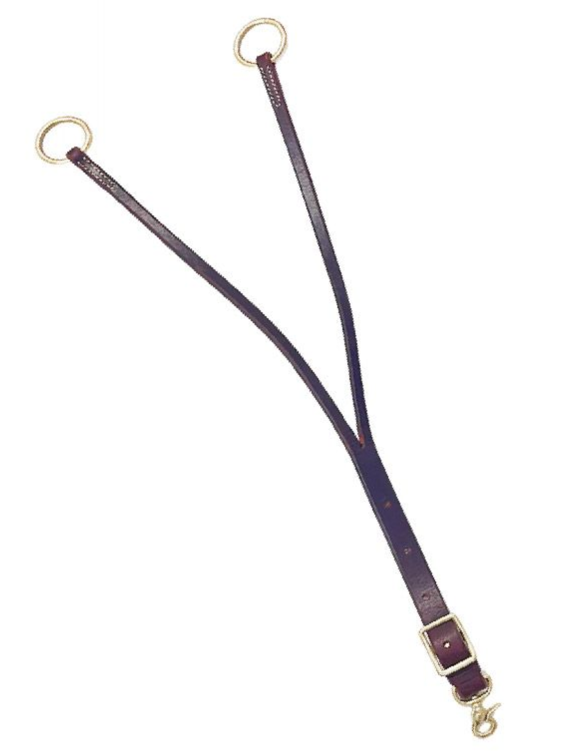 Western leather ring martingale fork