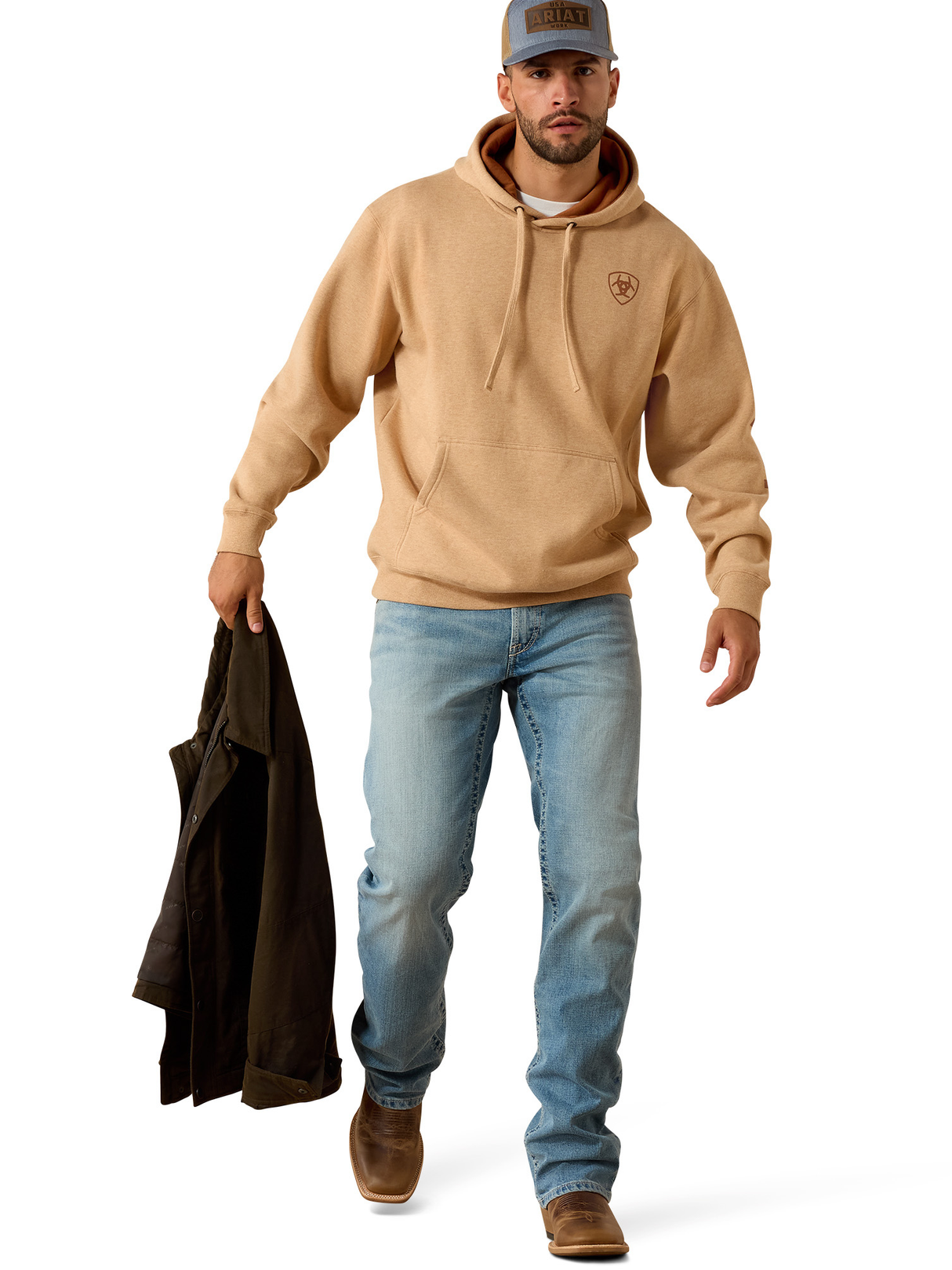 Hoodie Logo Tan - Homme