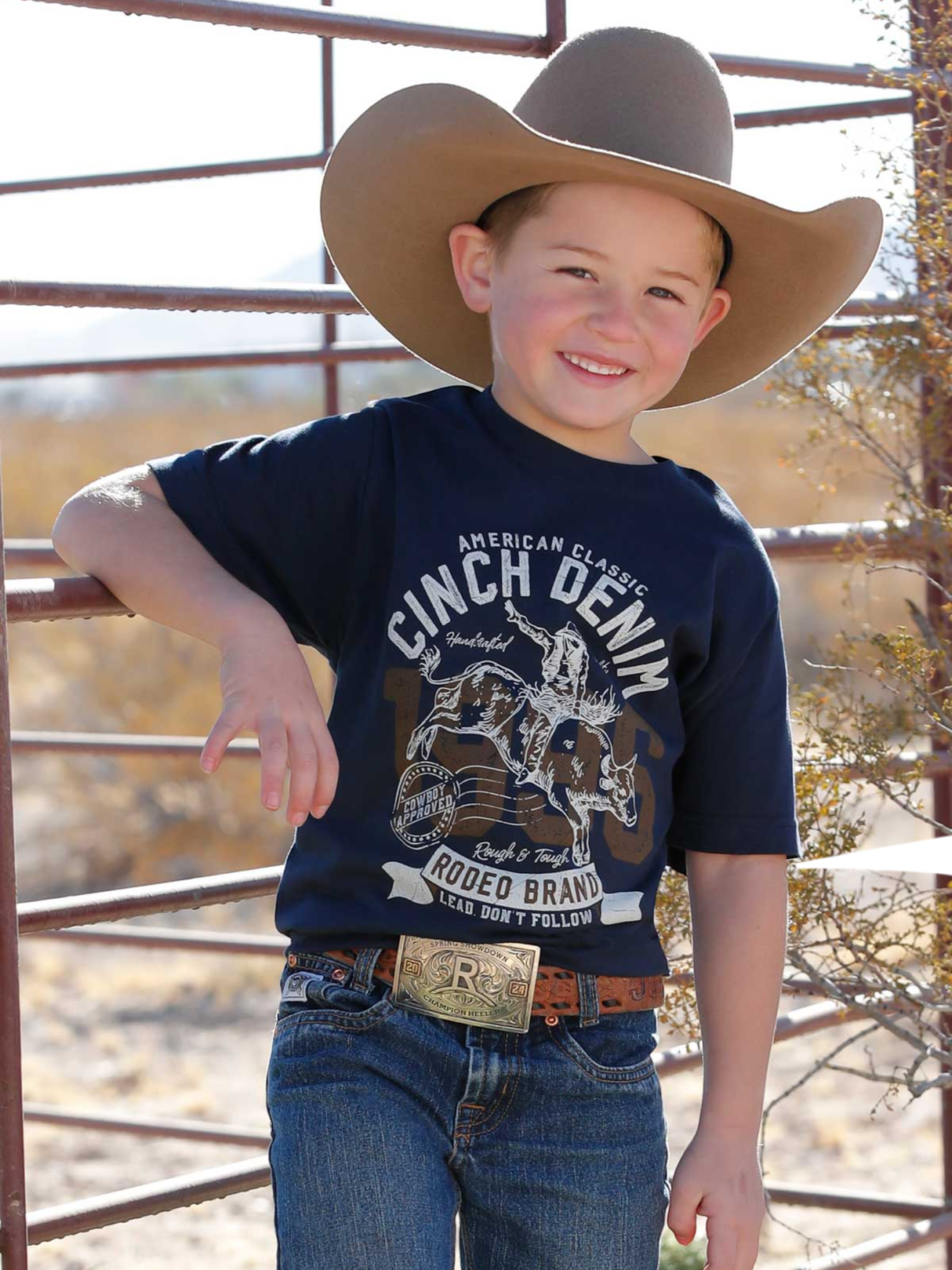 T-shirt Denim Bull Rider - Garçon