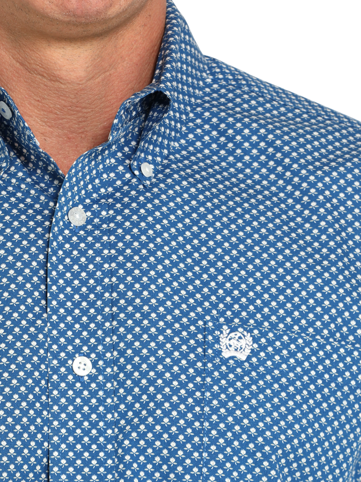 Men's Floral Print Western Shirt