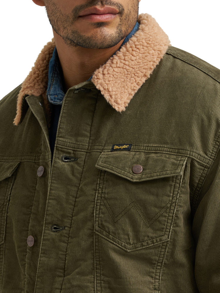 Manteau en velours côtelé doublé Sherpa - Homme