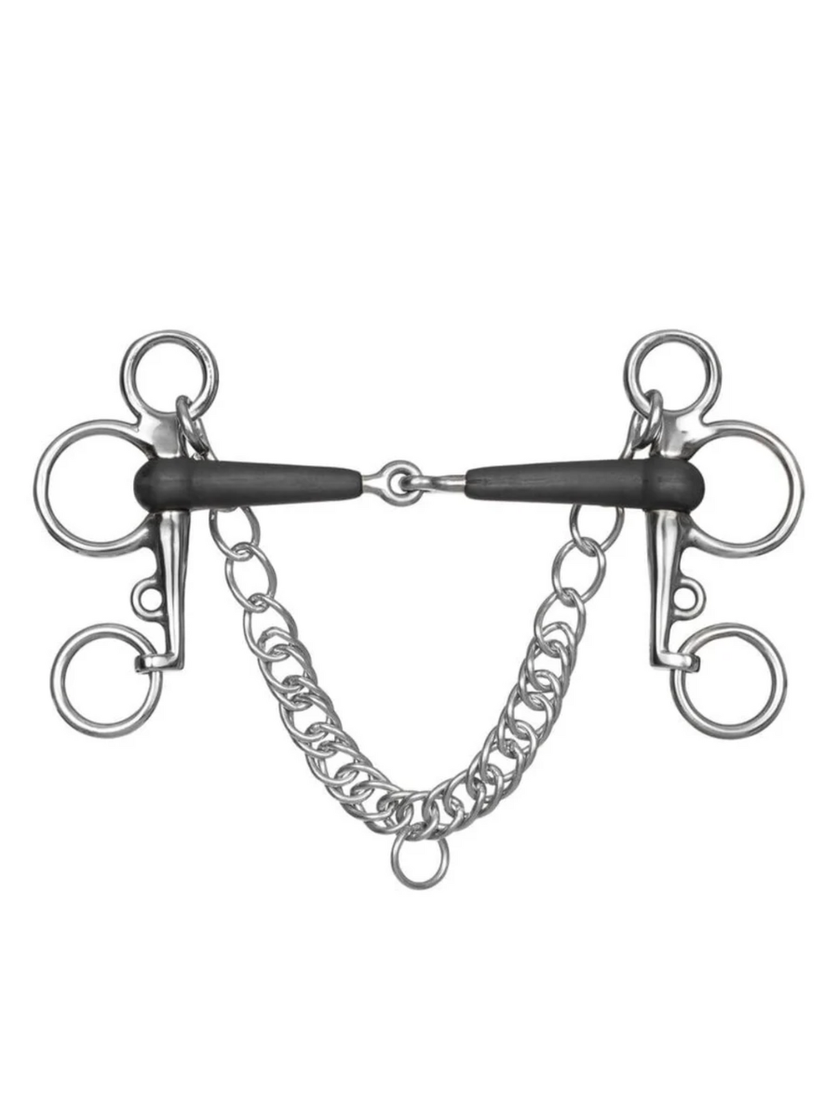 Mors Pelham articulé en caoutchouc