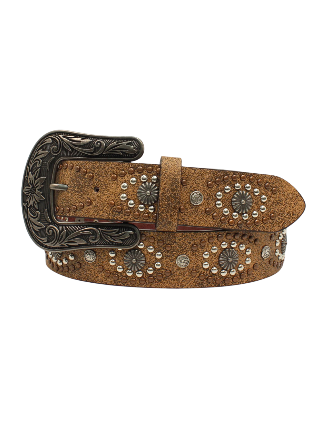 Ceinture western à détails étoilés cuivre et argent - Femme