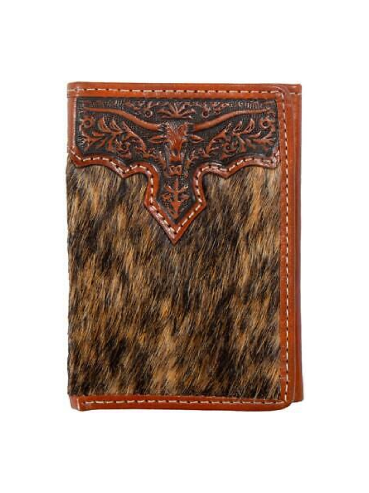 Portefeuille Trifold LongHorn Overlay Marron