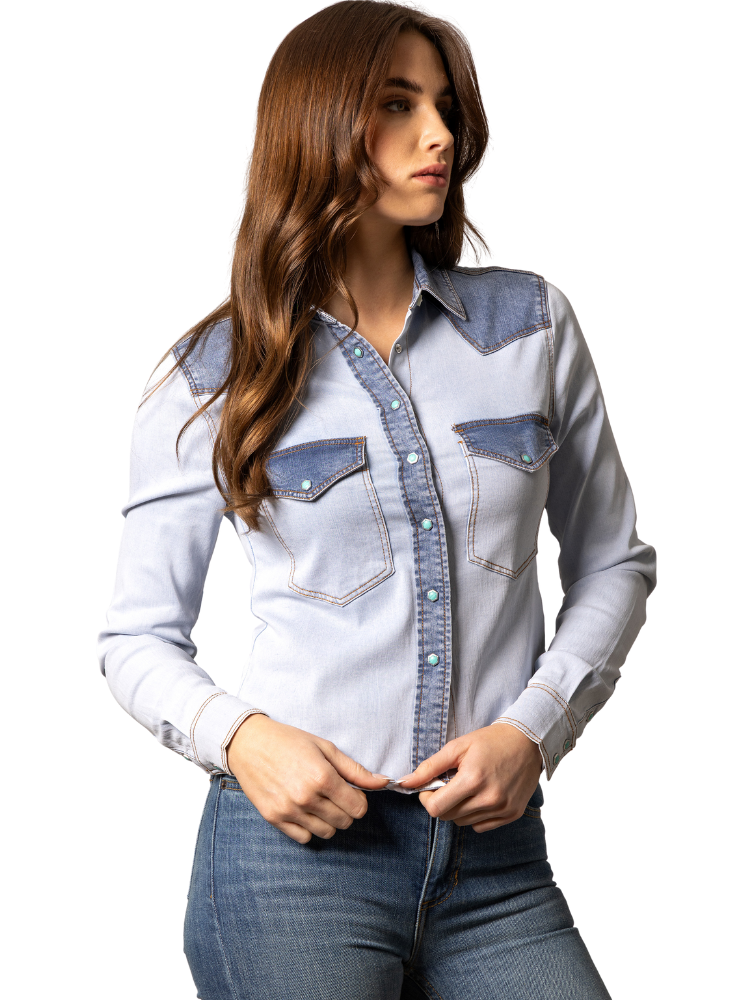 Rayna Accent Denim Shirt - Women