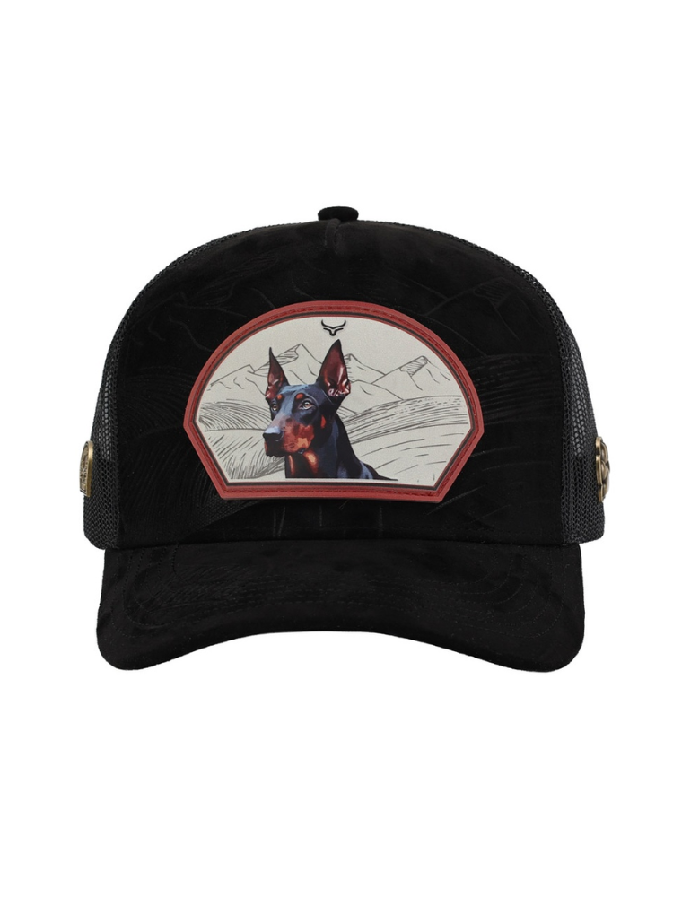 Casquette Chien Paysage Montagne Noir