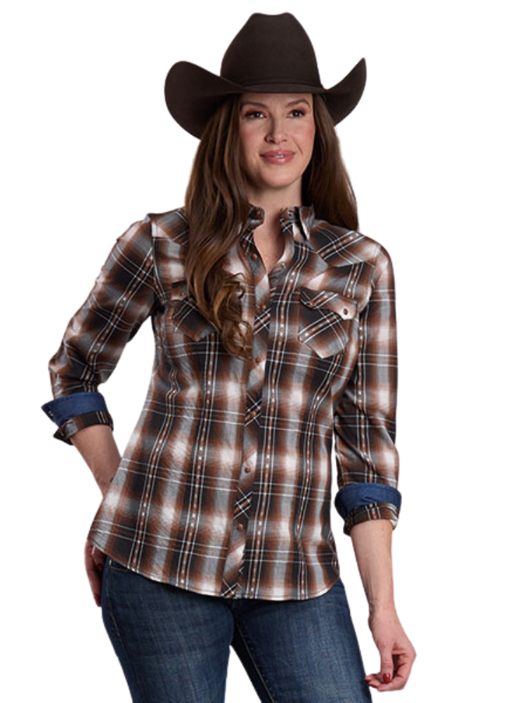 Chemise western Triple Diamond Plaid - Femme