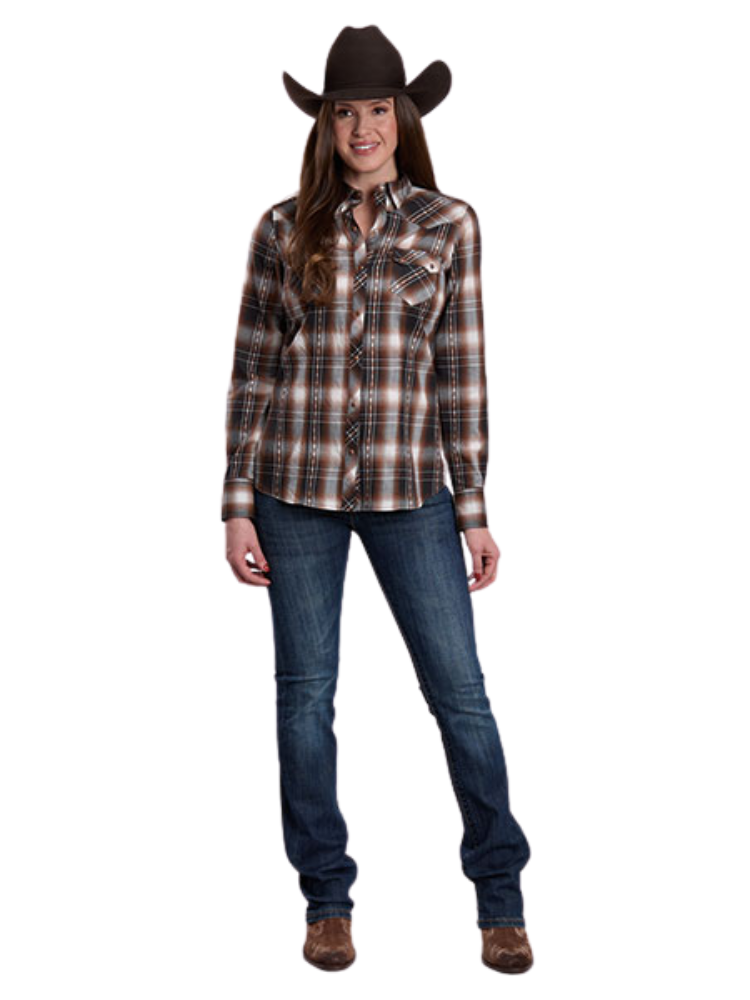 Chemise western Triple Diamond Plaid - Femme